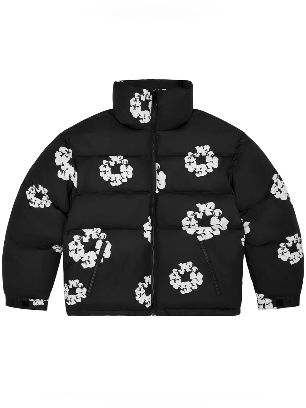 Denim Tears ‘Cotton Wreath” Black puffer jacket